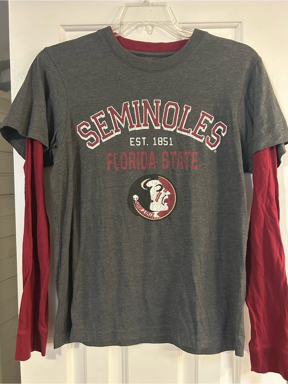 Seminoles Layered Long-Sleeve T-Shirt - Gray/Maroon